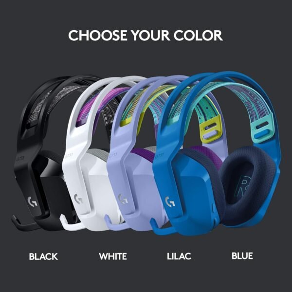 Logitech G733 Lightspeed Wireless On Ear Headphones with Mic Gaming with Suspension Headband, Lightsync RGB, Blue Vo!Ce Mic Technology and Pro-G Audio Drivers-White - Image 10